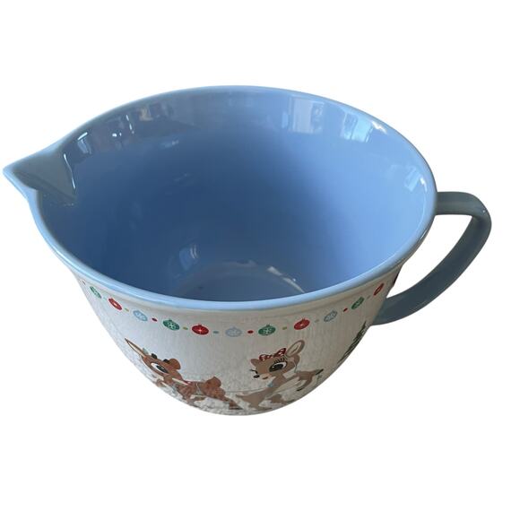 Rudolph The Red-Nosed Reindeer & Clarice Mixing Bowl w/ Spout Christmas NEW - Picture 7 of 15